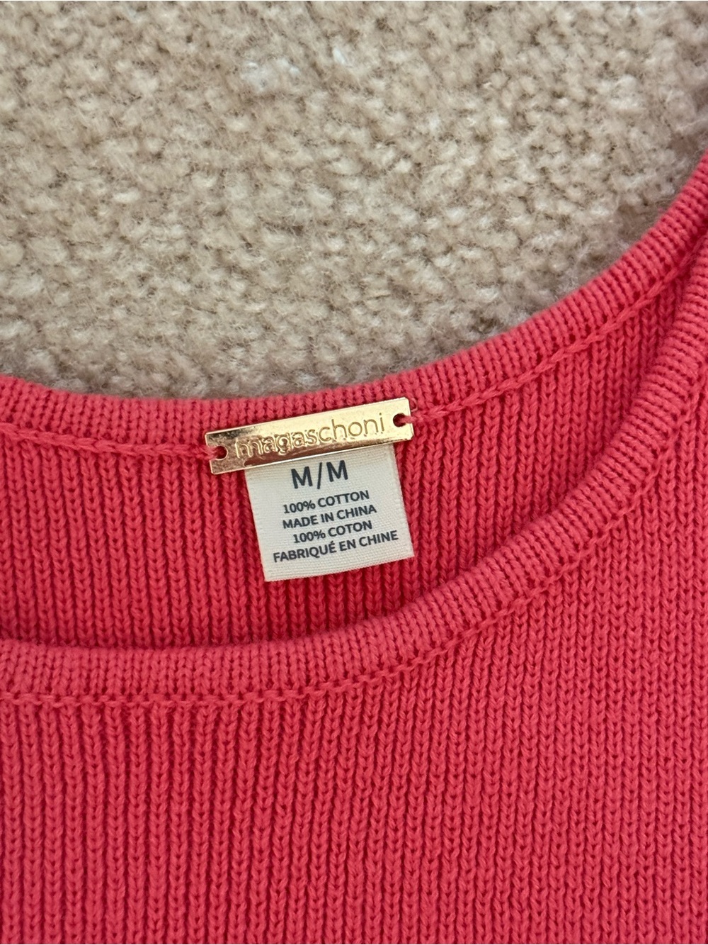 Coral Cotton Tank - Picture 2 of 3